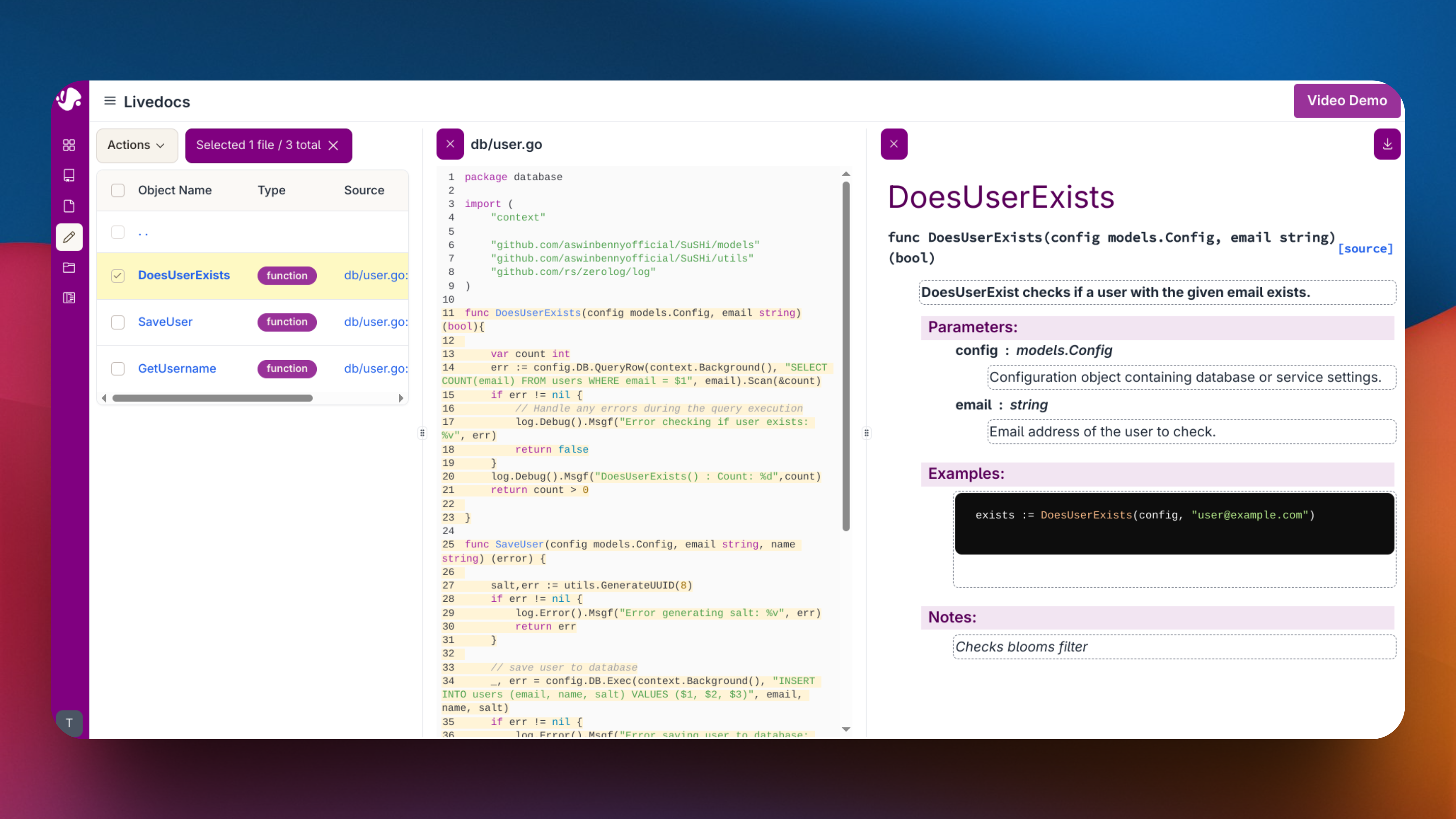 Language parsers interface